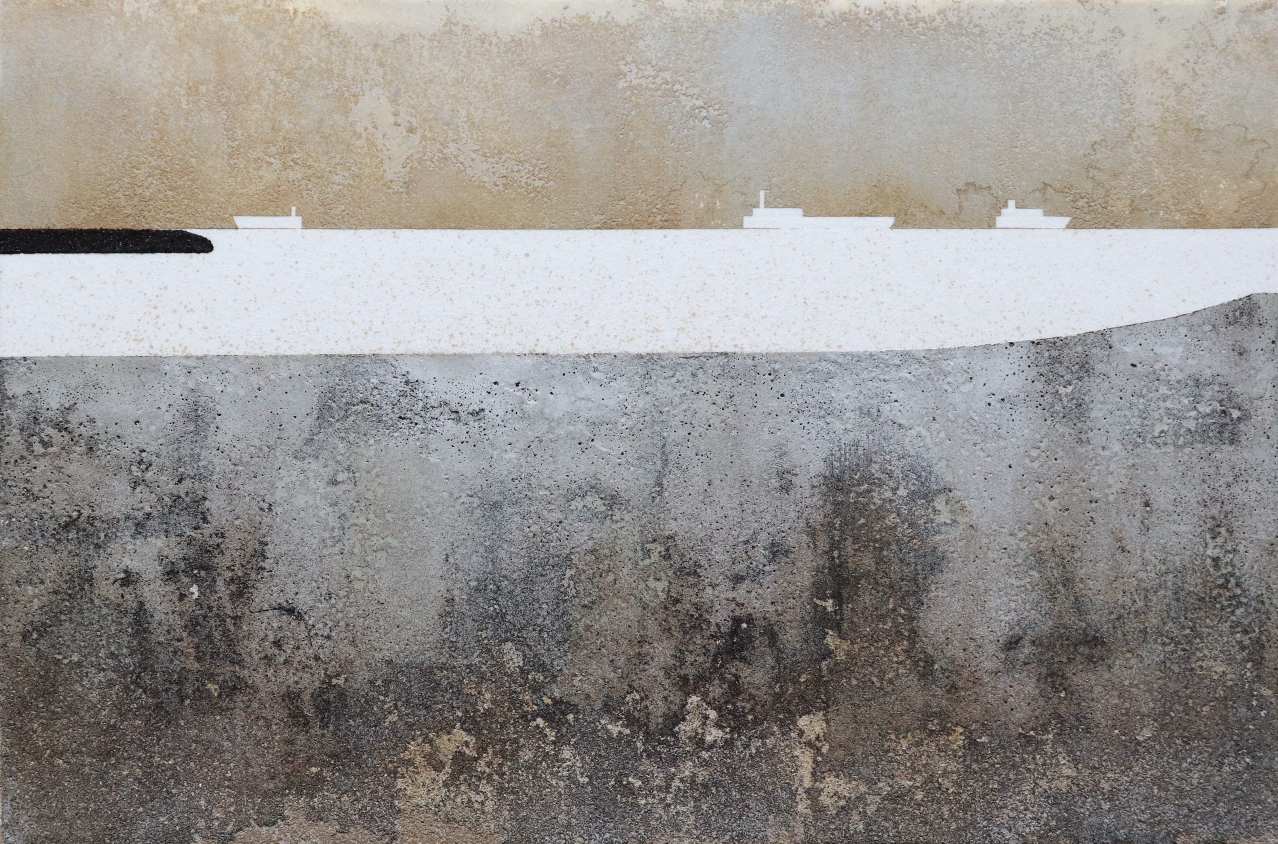 甲村有未菜 ship in the distance（P4） / 2025 / Painting / H33.3 × W22 cm