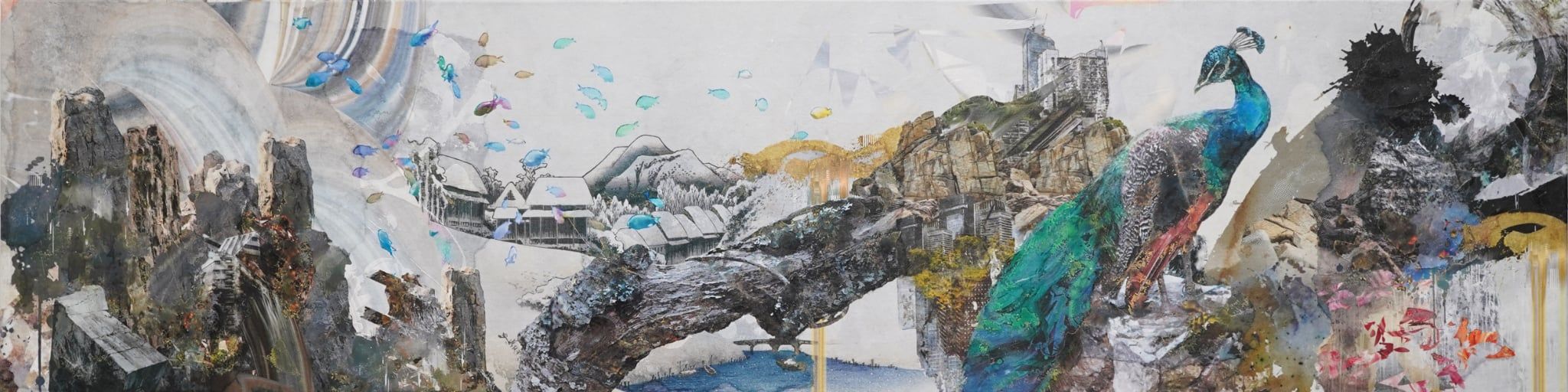 池原 悠太 Circulate horizon / 2025 / Mixed Media / H30 × W120 × D20 cm