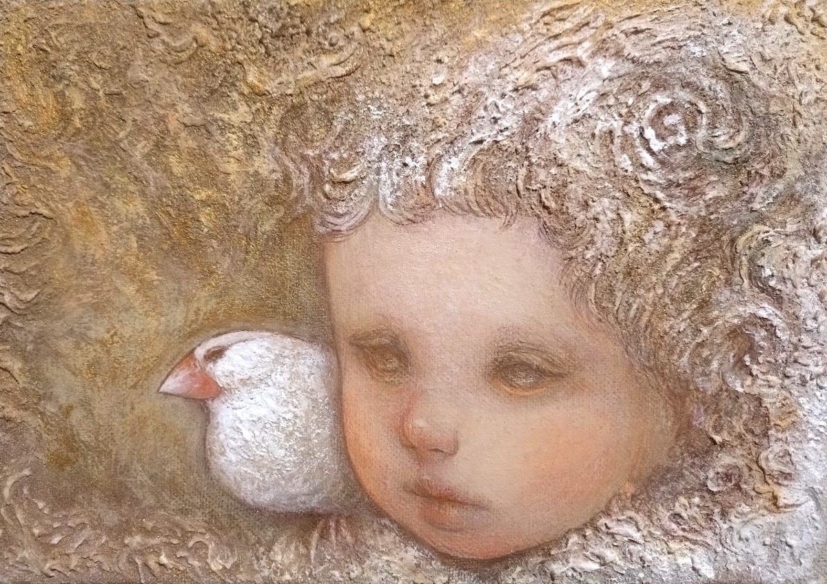 渡邊ろく 一緒 / 2025 / Painting / H15.8 × W22.7 cm