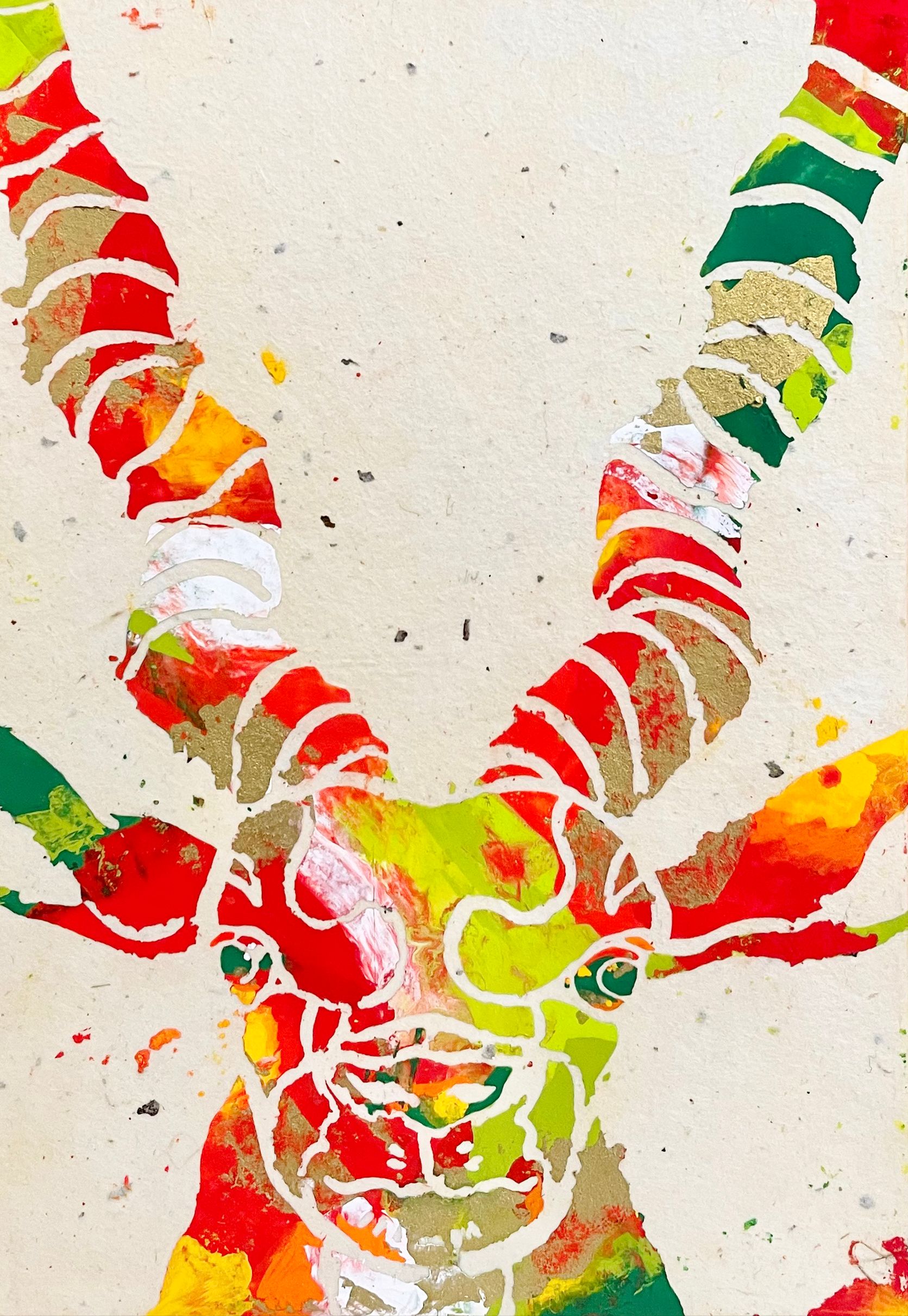 山本あき 足元で燃えるように咲いていたんだ / Painting / H22.7 × W15.8 cm