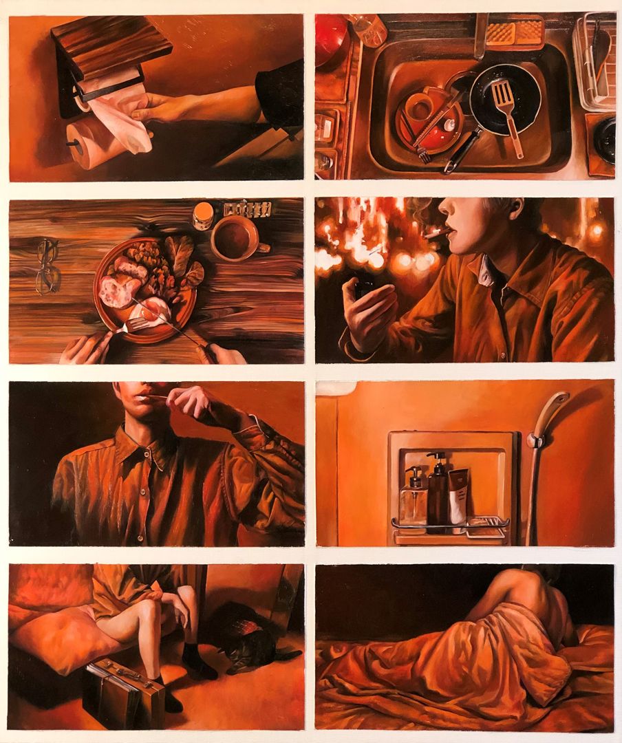 萩原 亜美 FULFILLING LIFE / 2024 / Painting / H45.5 × W33.3 cm