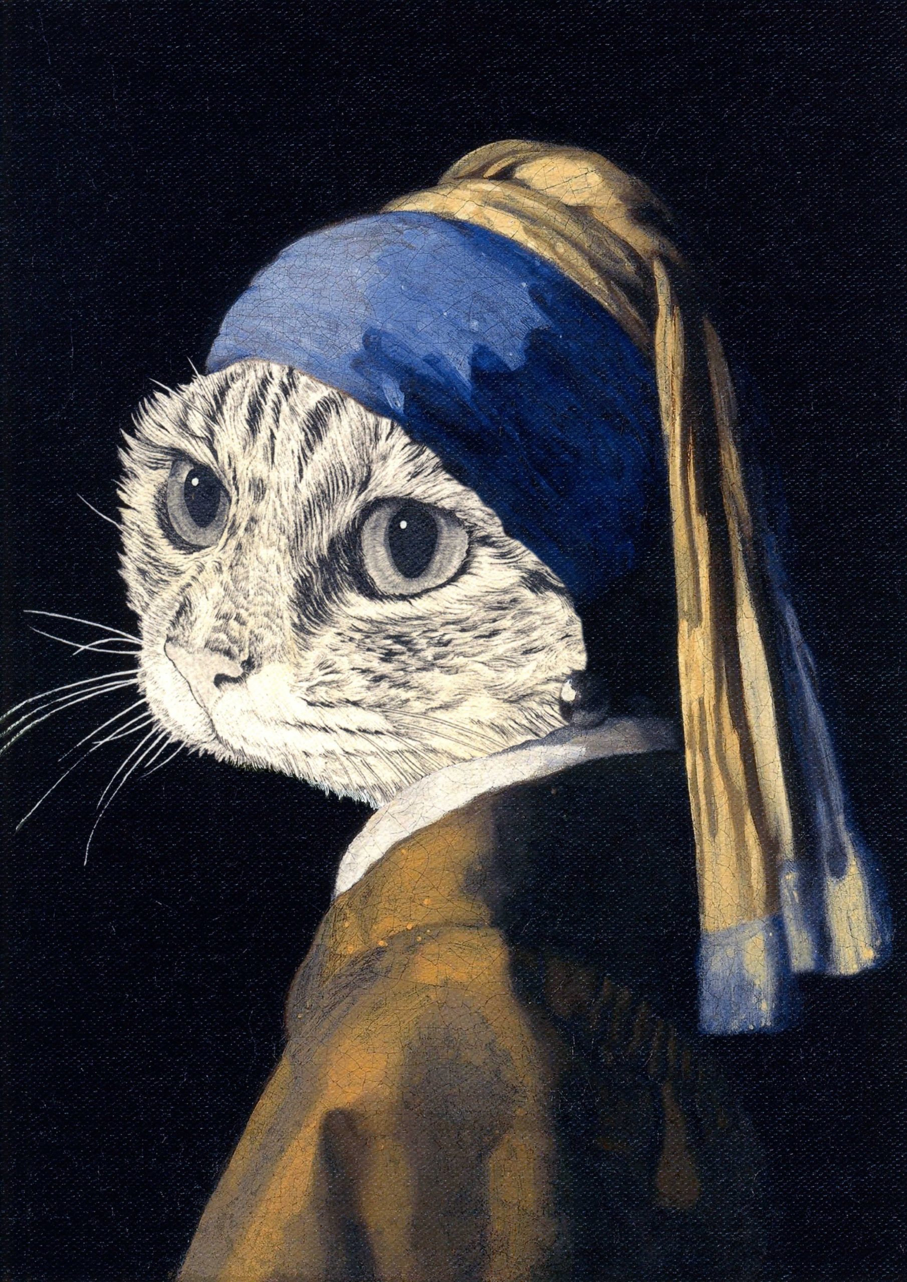 山田 貴裕 フェルメール猫 / 2020 / Prints / H29.7 × W21 cm