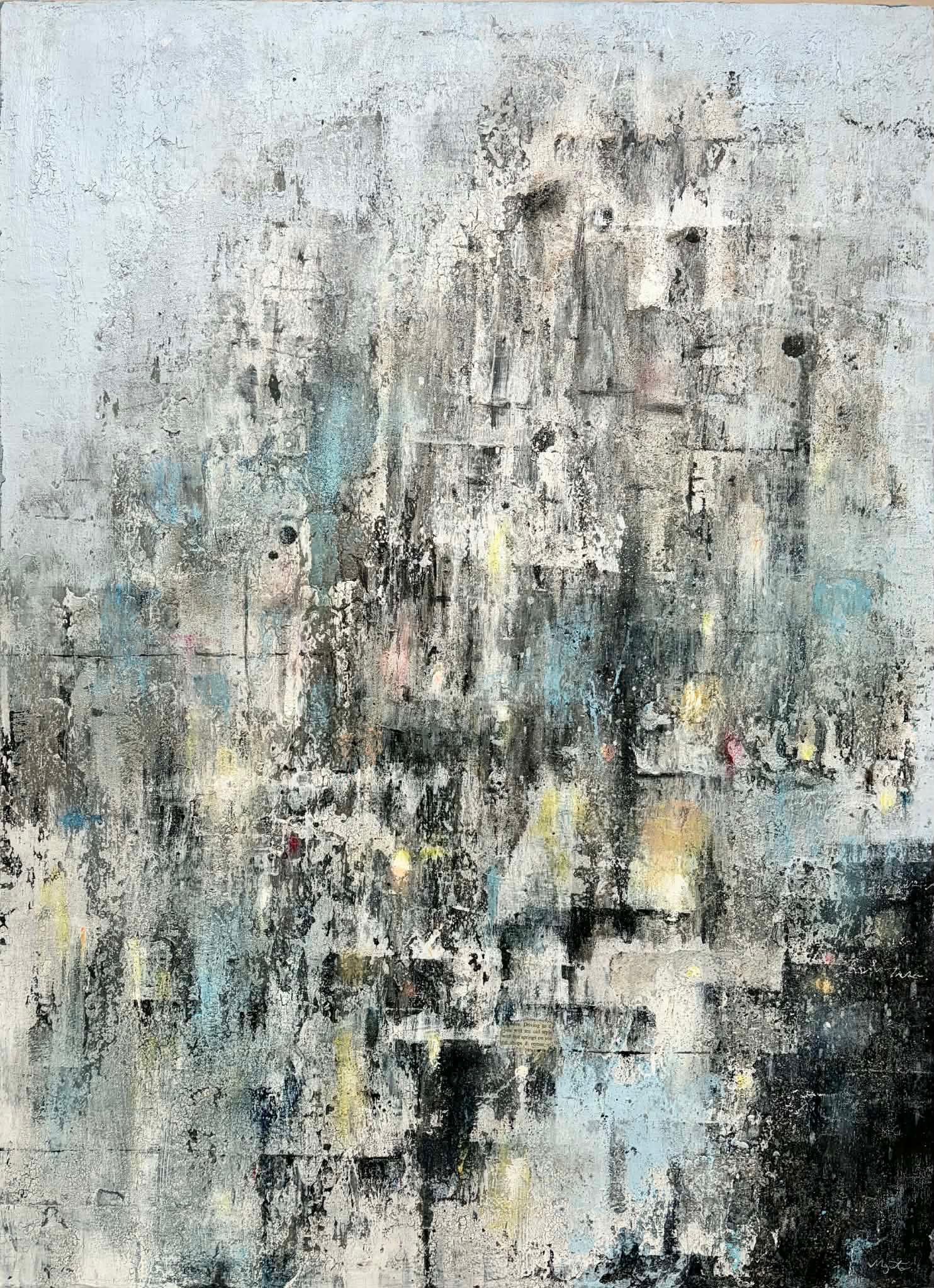 斉藤 真人 Flowing memories / 2025 / Painting / H72.7 × W53 × D2.5 cm