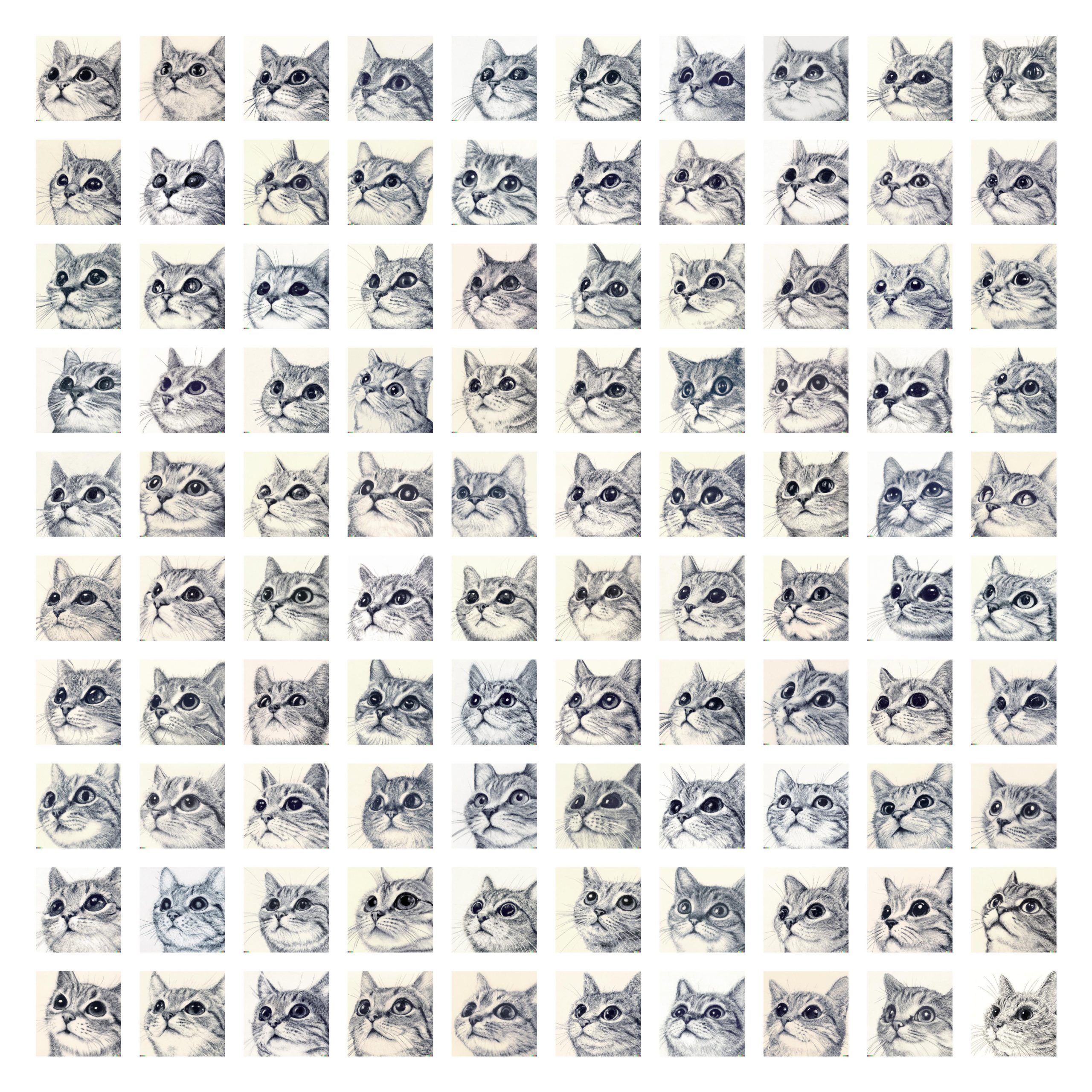 山田 貴裕 ネコ量産中 / 2023 / Prints / H33.3 × W33.3 cm